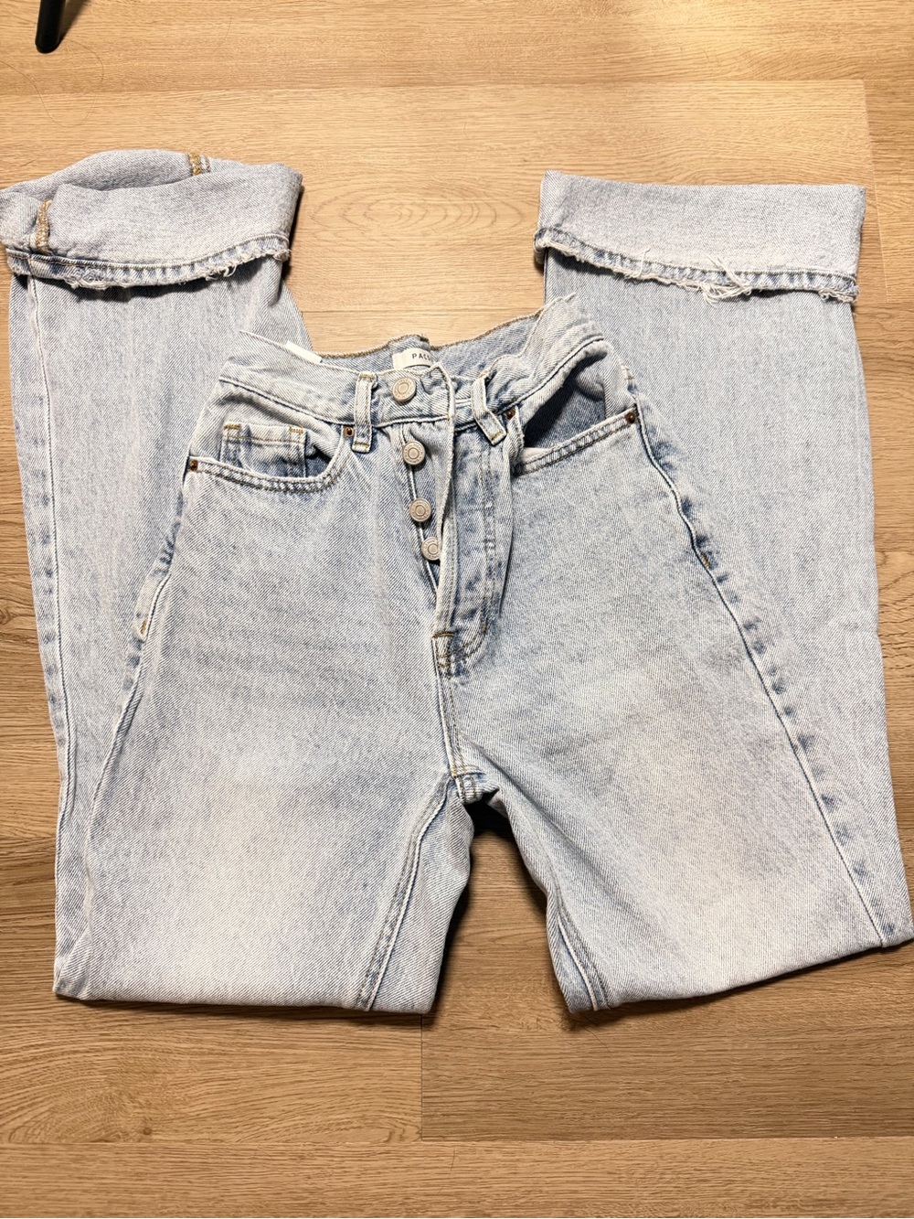 PacSun Light Blue High-Rise Button-Fly Jeans